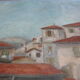 Oil on canvas representing Menton 1952