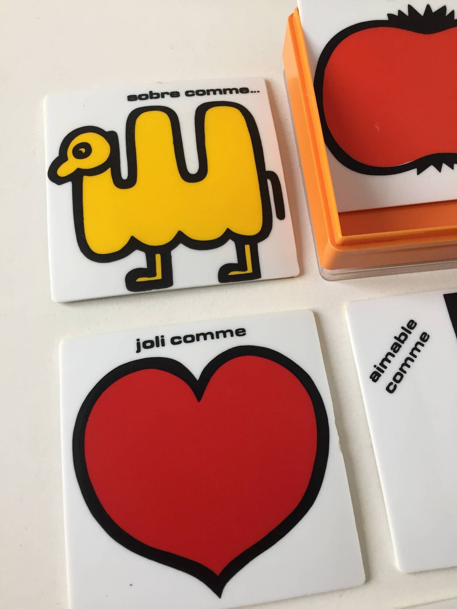 Set of 8 humorous vintage coasters