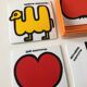 Set of 8 humorous vintage coasters