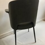 Chair in bottle green leatherette