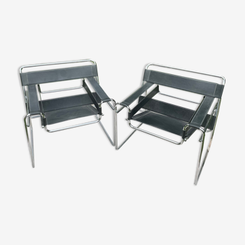 Paire de fauteuils Wassily B3 par Marcel Breuer