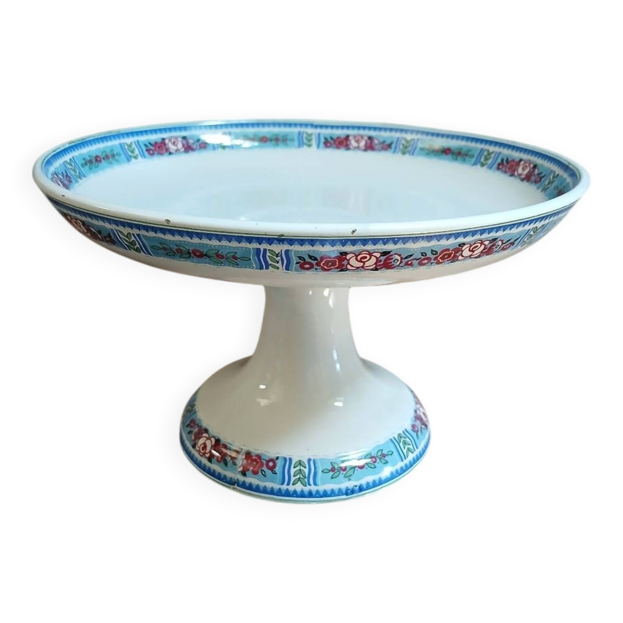 Antique compote dish from Digoin and Sarreguemines
