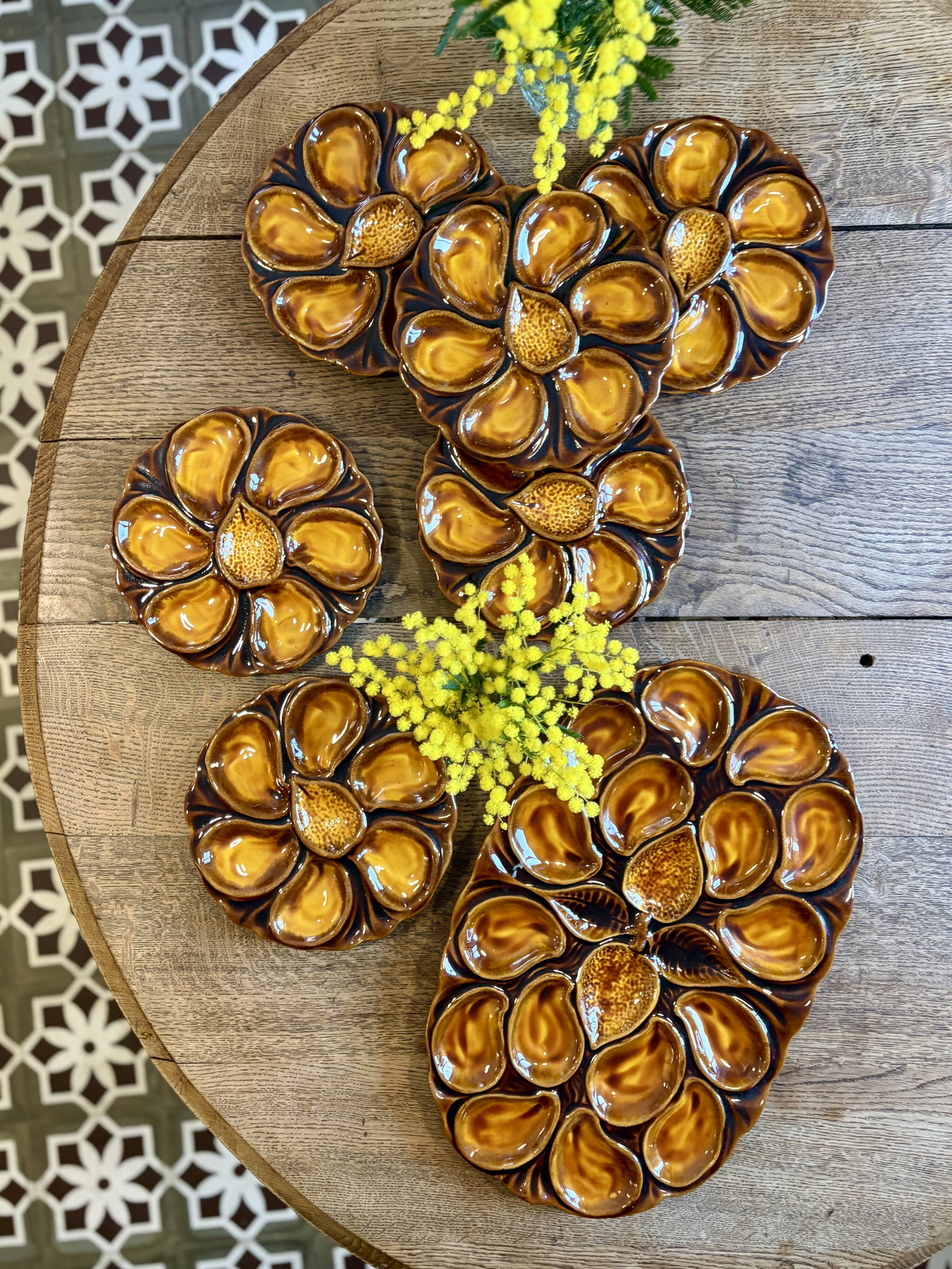 Vintage oyster service Vallauris