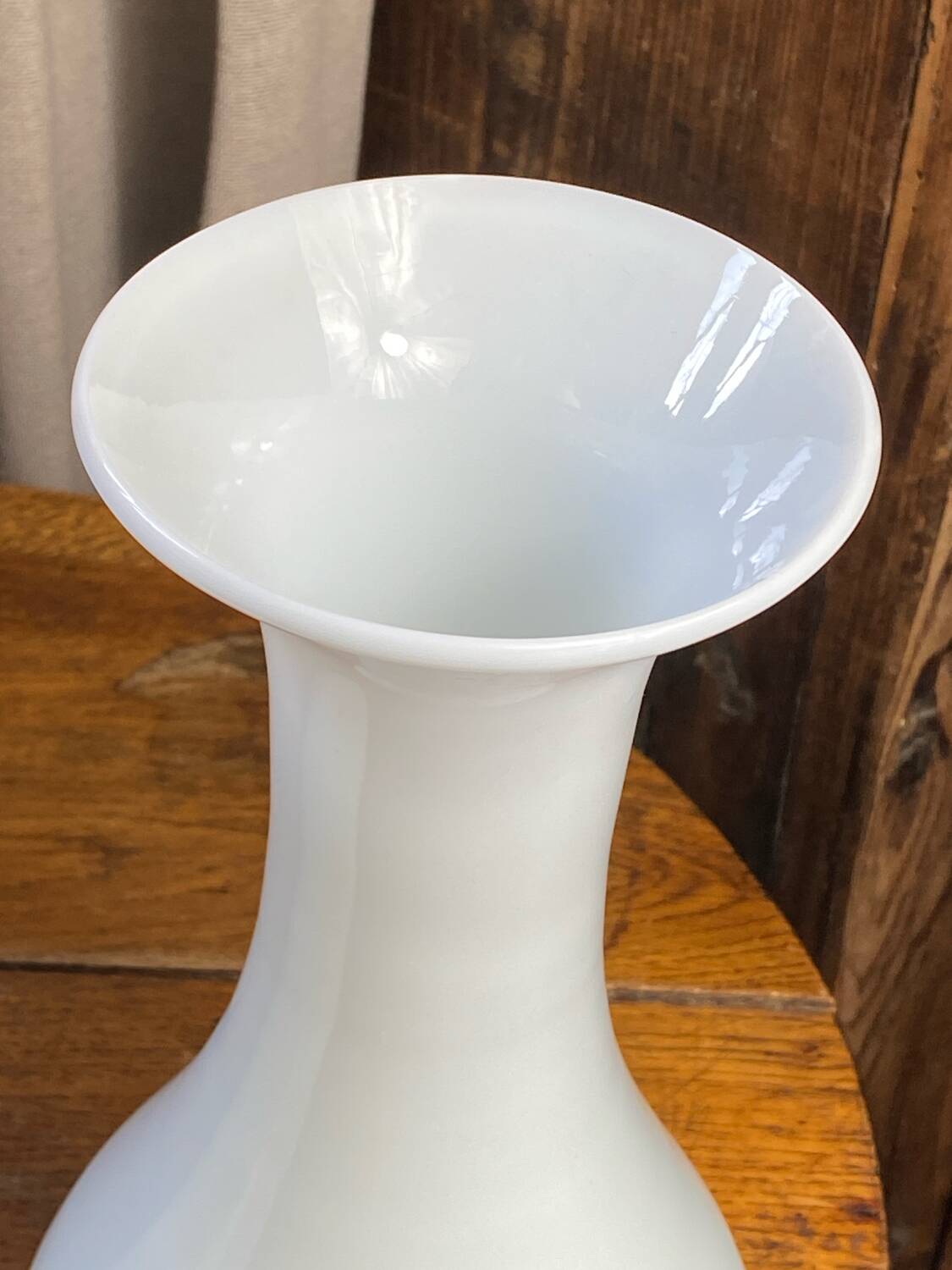 Pair of white opaline vases