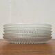 Set of 5 vintage Finnish glass plates from the Kastehelmi series by Oiva Toikka for Iittala.