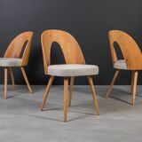 Unique dining set: Extendable round table and Czech chairs by Antonín Šuman
