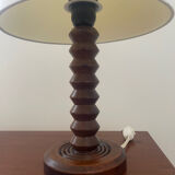 Modernist turned wooden lamp