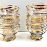 Set of 8 Glasses Coupes Bowls Champagne Alcohol Vintage Crystal Design