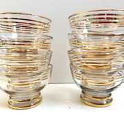 Set of 8 Glasses Coupes Bowls Champagne Alcohol Vintage Crystal Design