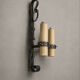 Brutalist Ferro Art wall sconces in wrought iron – Spain, 1970s