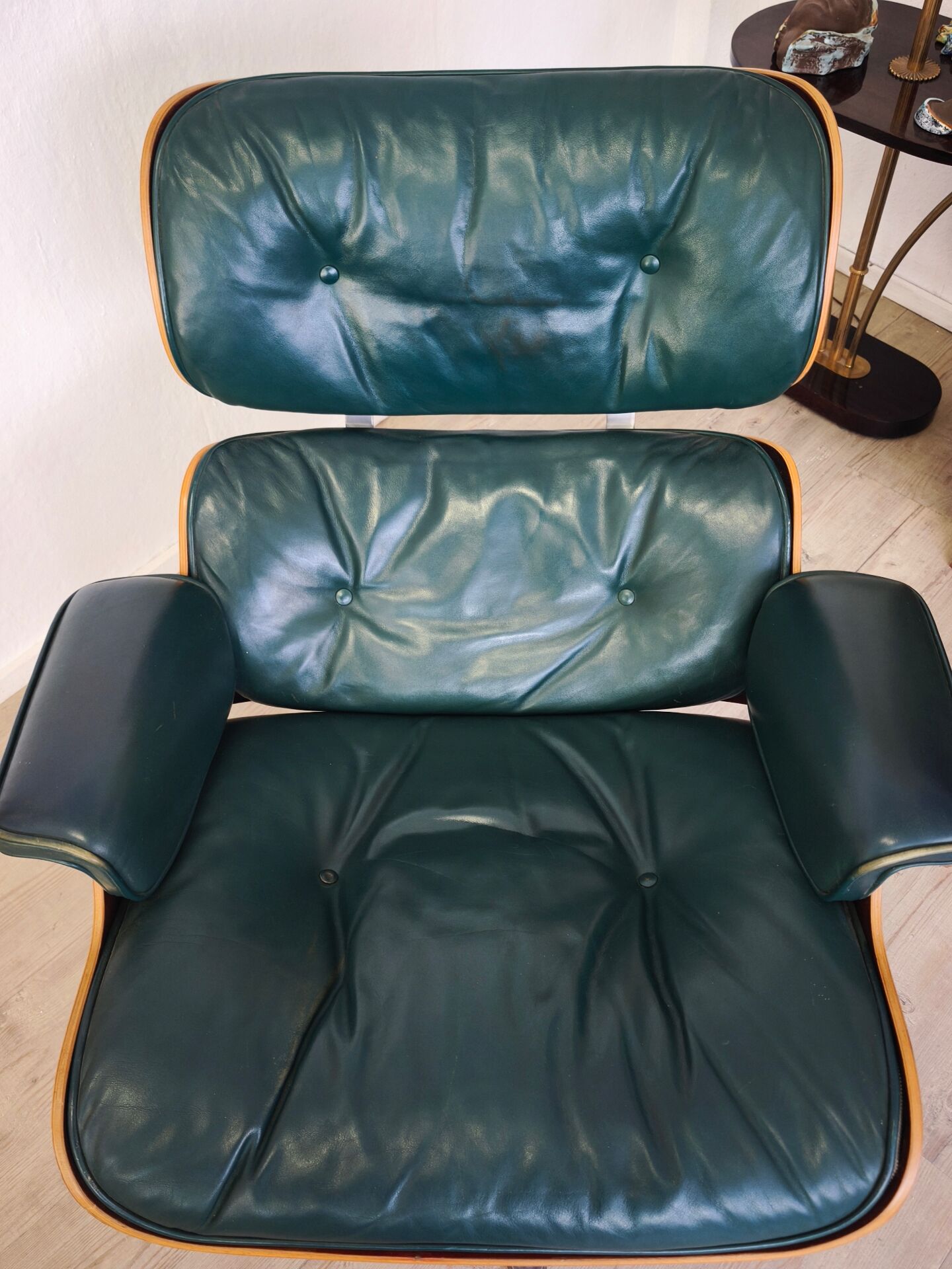 Fauteuils Lounge Eames ,production Herman Miller, avec ottoman. En cui
