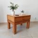 Vintage side table in bamboo and rattan from the 1970s.