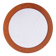 Vintage Large Round light wooden Wall Mirror, 1960s