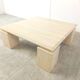 Table basse en travertin années 1970, Italie