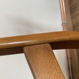 Series of 4 wooden & imitation leather chairs