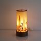 Scandinavian lamp in wood and resin with floral decor 1960