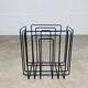 Black metal magazine rack by Willy Glaeser for TMP, 1980s.