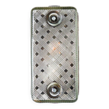 Old wall lamp in cast aluminum and squared glass