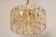 Superb brass lamp with crystal glass, Palazzo, Kalmar, Austria, 1970.