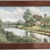 Oil painting on isorel signed M. Höpflinoer, Impressionist.