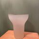 Vase adymetrique en verre opque