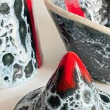 Vintage LUC VALLAURIS Ceramic Sugar Bowl