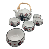 Teapot and 5 cups inspired by Japan
