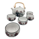 Teapot and 5 cups inspired by Japan