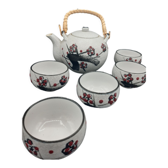 Teapot and 5 cups inspired by Japan