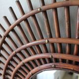 Vintage rattan mirror 'ortf'