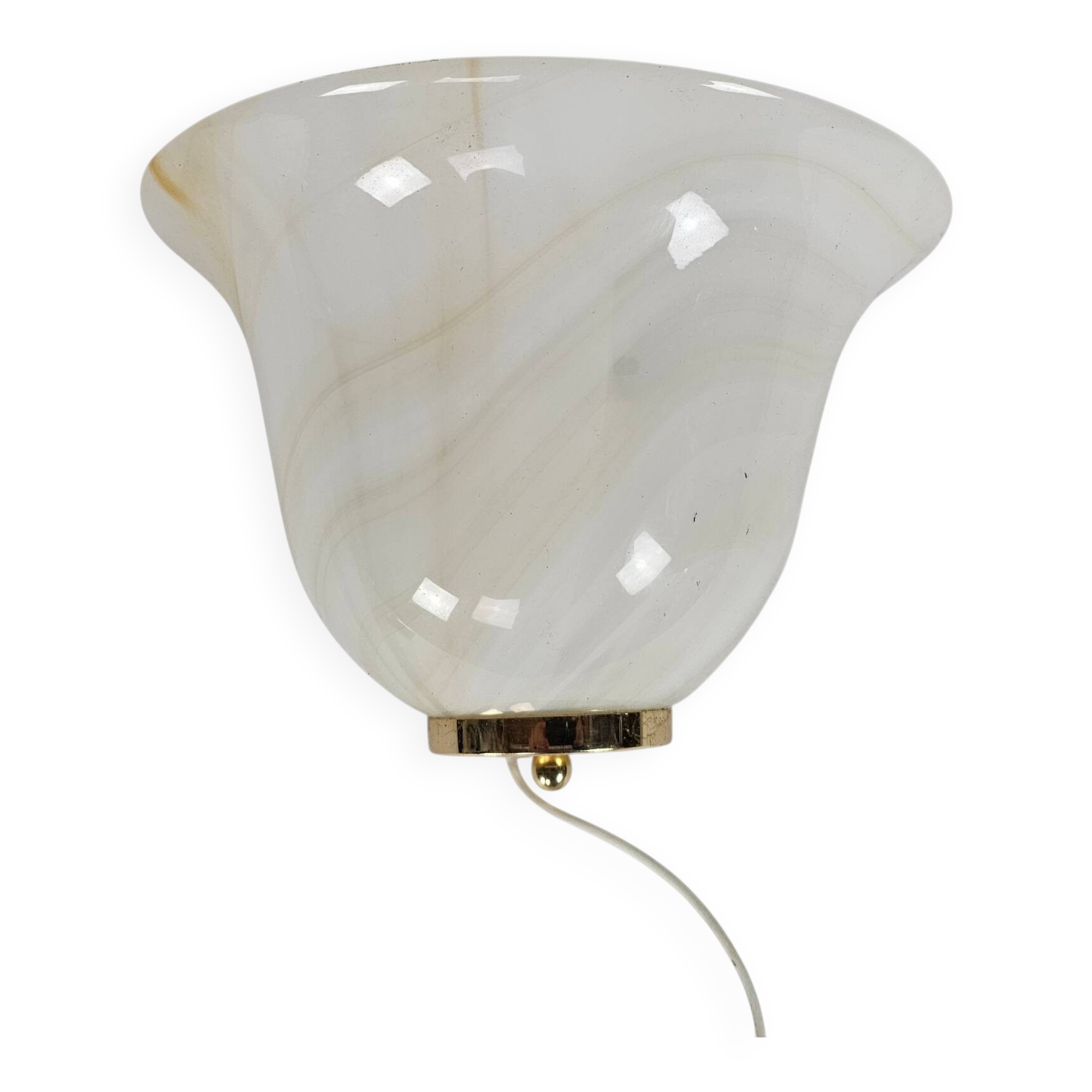 Wall lamp - Barovier & Toso style - marbled glass - applique - gold - 90s