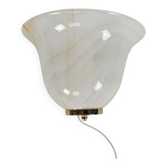 Wall lamp - Barovier & Toso style - marbled glass - applique - gold - 90s