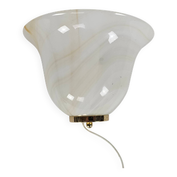 Wall lamp - Barovier & Toso style - marbled glass - applique - gold - 90s