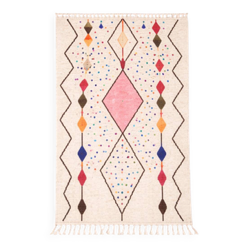 tapis azilal 2.5x1.6 fait main en lain