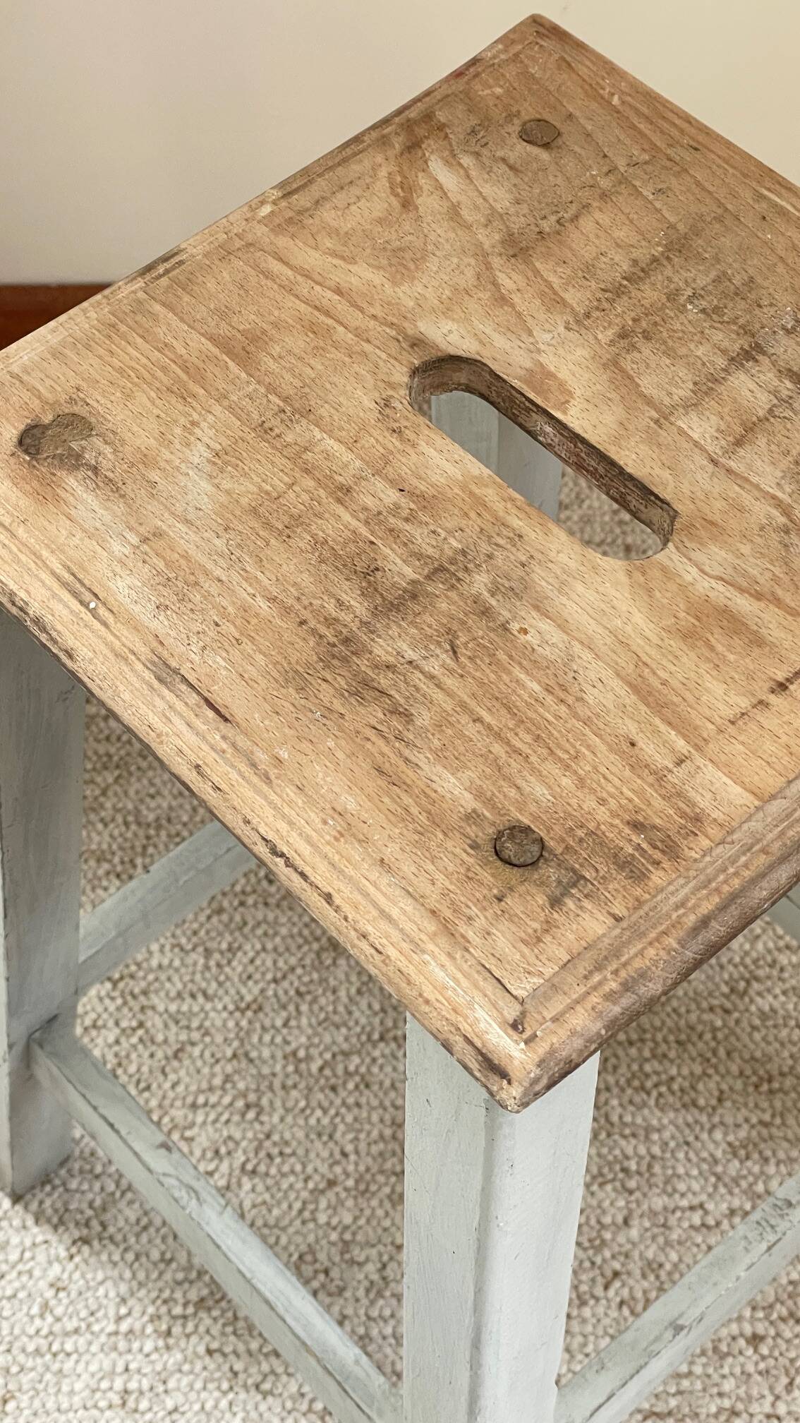 TABOURET Ancien BOIS Massif