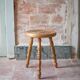 Vintage stool, wooden stool, tripod stool, accent chair