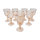 Set of 8 pink glasses