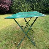 Green iron folding table