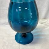 Duck blue Italian glassware vase