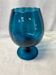 Vase verrerie italienne bleu canard
