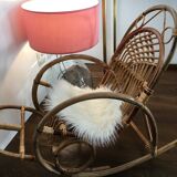 Rocking-chair child rattan with footrest