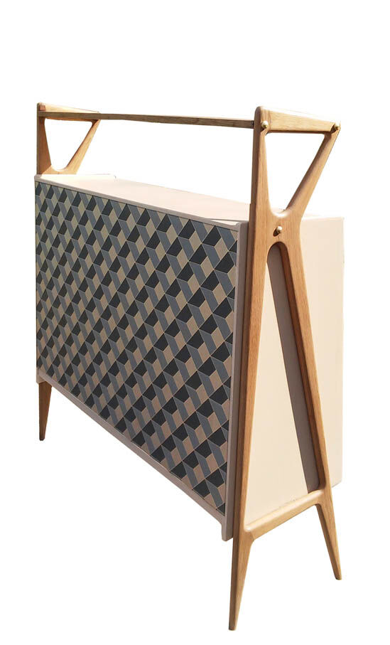 Vintage bar furniture by Louis Paolozzi for René Godfrid, 1950s