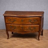 Antique curved walnut commode – Louis XV style