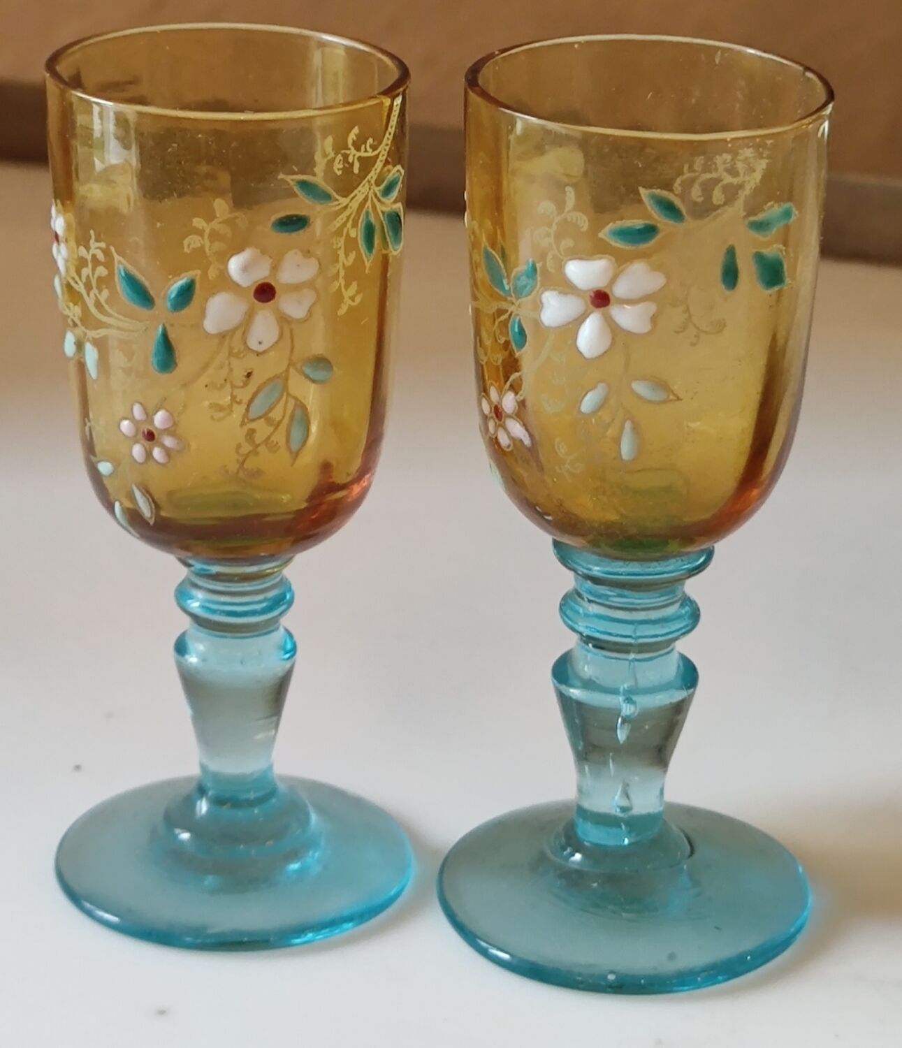 Old enamelled liquor service