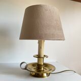 Lamp chic brass and velvet beige