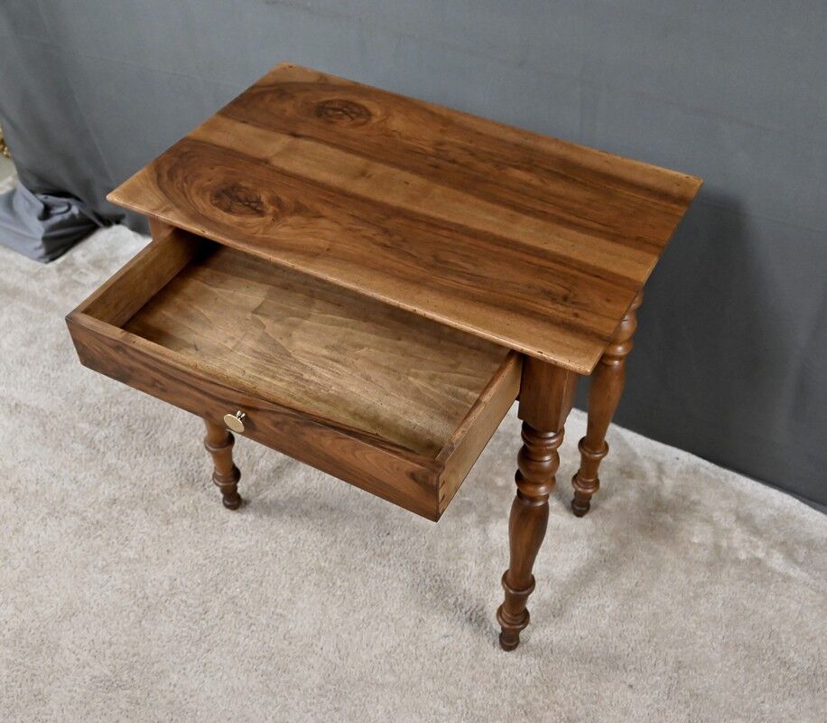 Small walnut desk table, Louis-Philippe style – 19th century