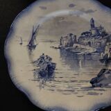 Sarreguemines earthenware plate with Marine decor late 19th century early 20th century