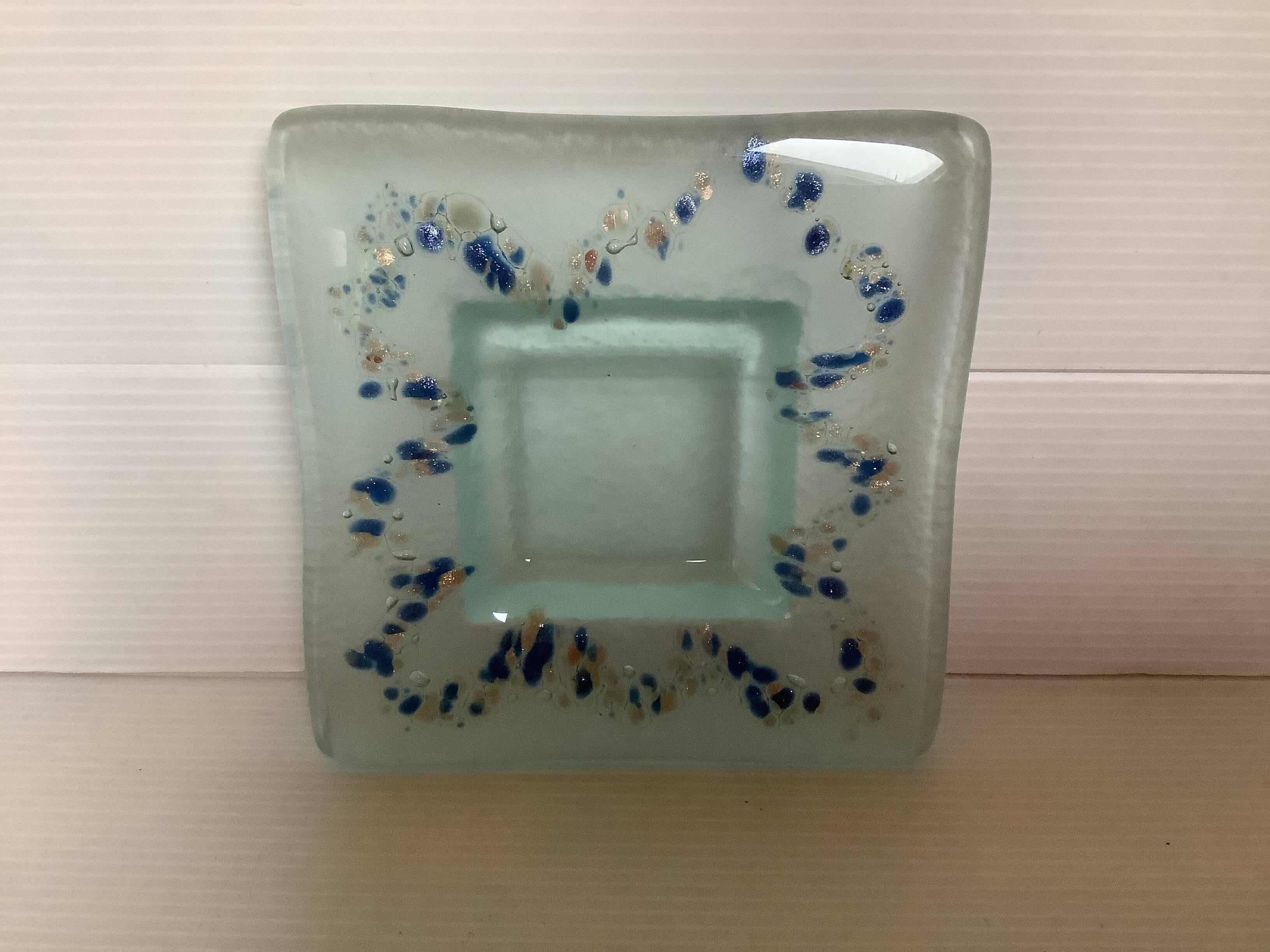 Baguier en pâte de verre pailletée