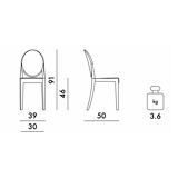 set of 4 x Starck Ghost Victoria chairs (Kartell)