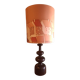 Vintage 70s lamp with a silk shade.